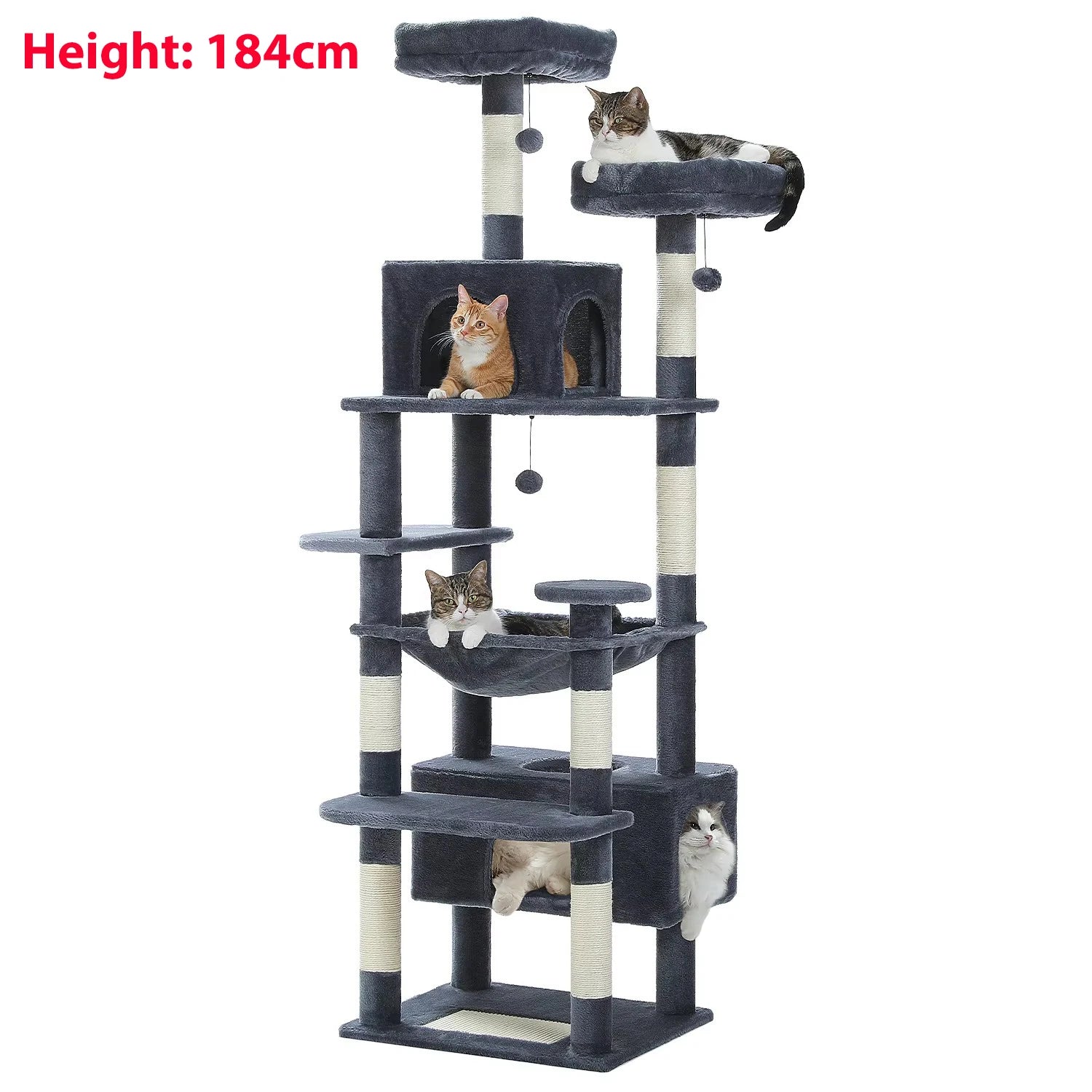 Premium Multi-Level Cat Tower with Hammock