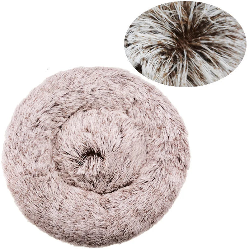 Calming Donut Pet Bed – Fluffy Cuddler