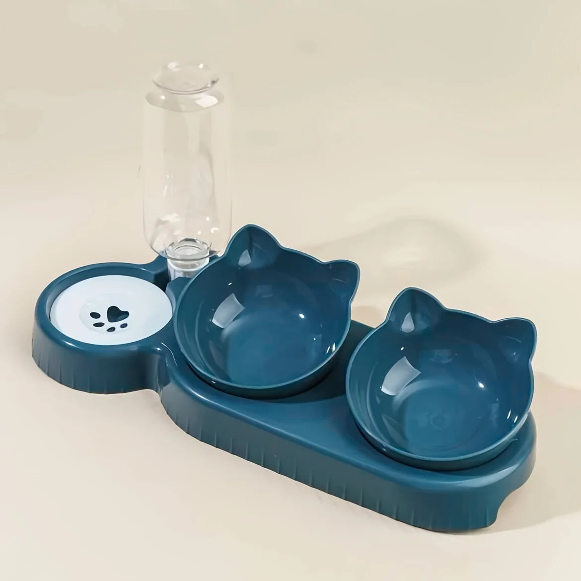 3-in-1 Tilted Bowl Set with Water Feeder