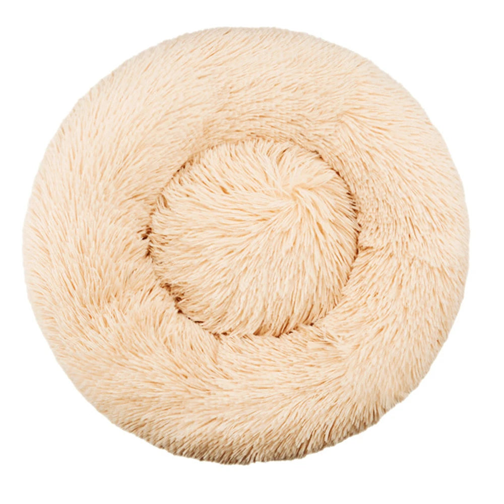 Calming Donut Pet Bed – Fluffy Cuddler