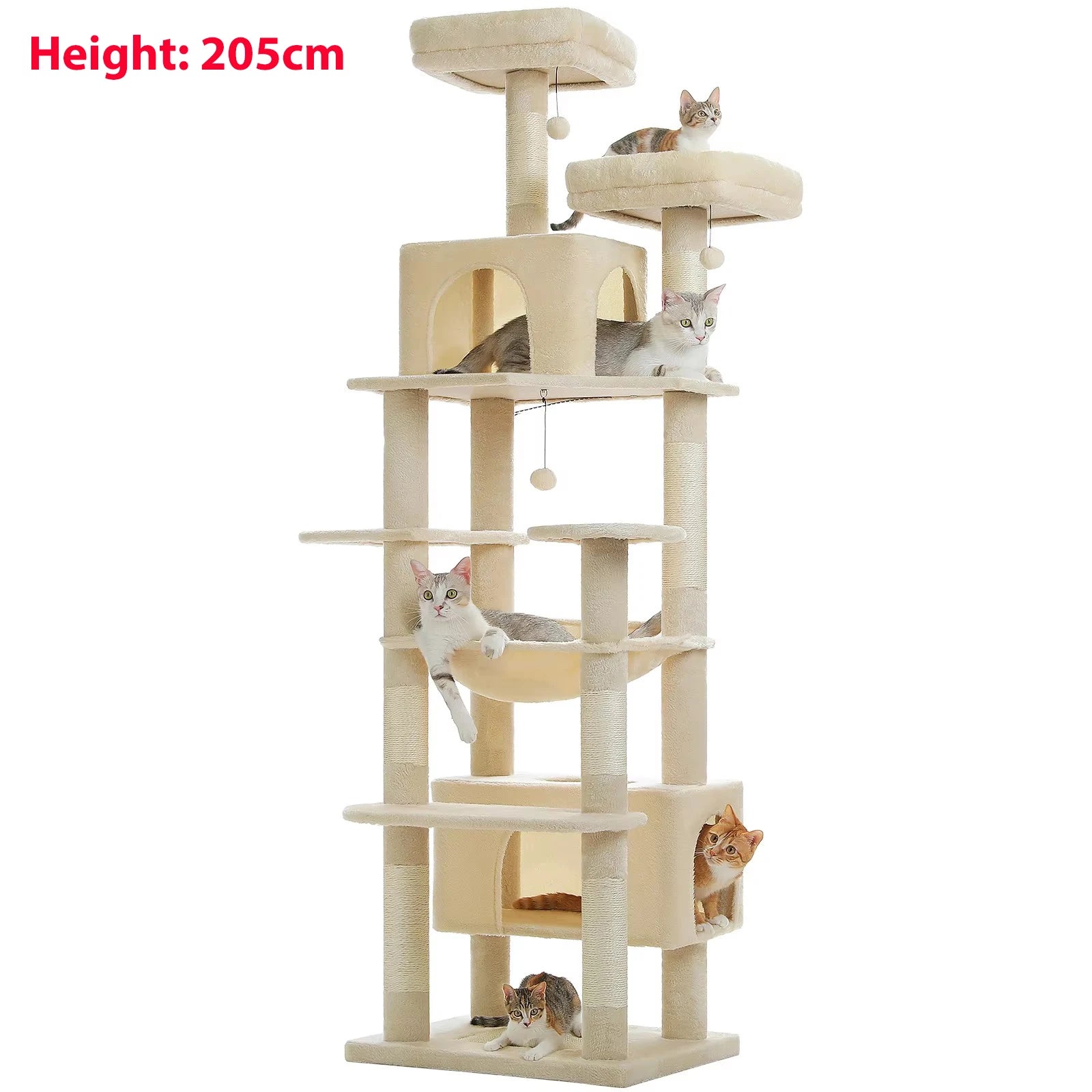 Premium Multi-Level Cat Tower with Hammock