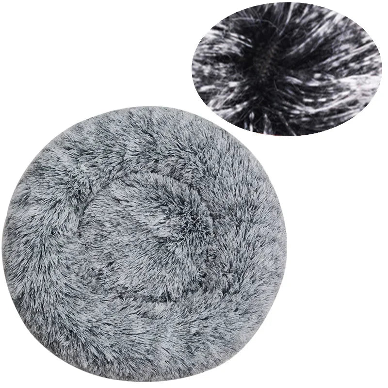 Calming Donut Pet Bed – Fluffy Cuddler