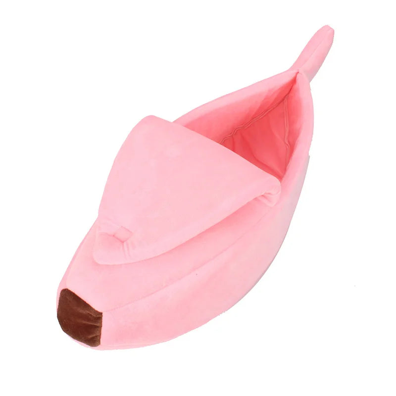 Banana-Shaped Novelty Cat Bed