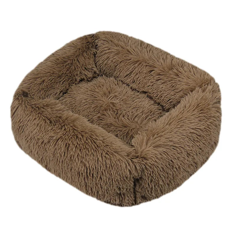 Plush Square Dog Bed – Anti-Anxiety