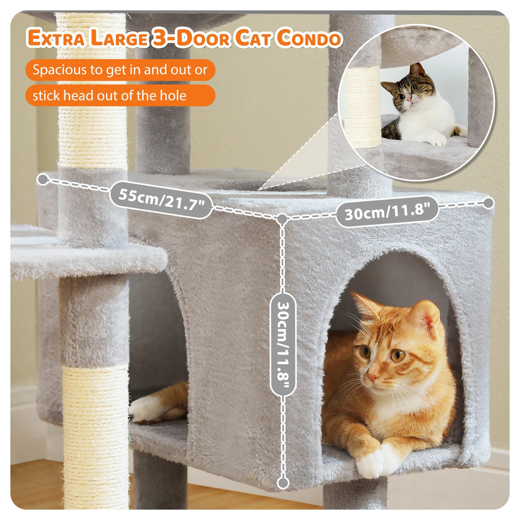 Premium Multi-Level Cat Tower with Hammock