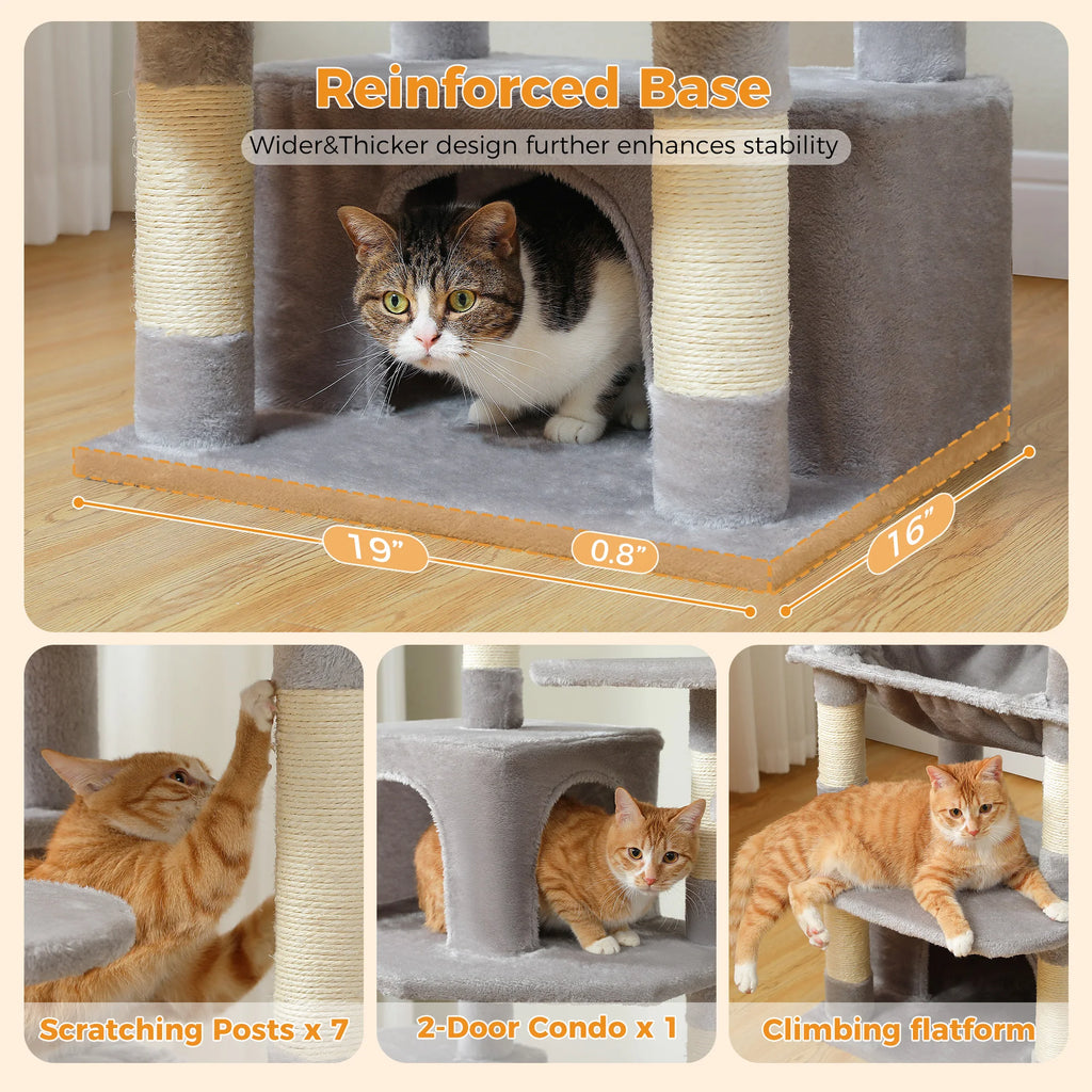 Premium Multi-Level Cat Tower with Hammock
