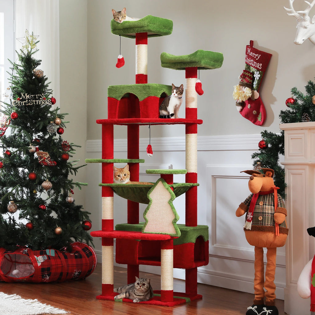 Premium Multi-Level Cat Tower with Hammock