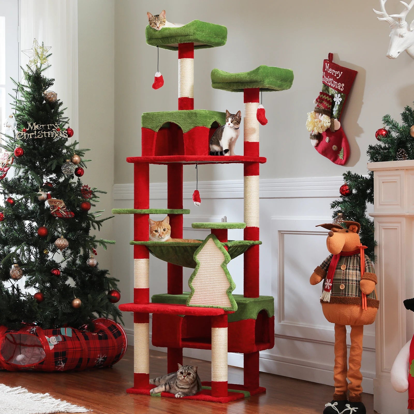 Premium Multi-Level Cat Tower with Hammock
