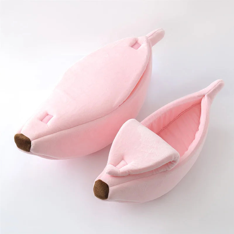Banana-Shaped Novelty Cat Bed