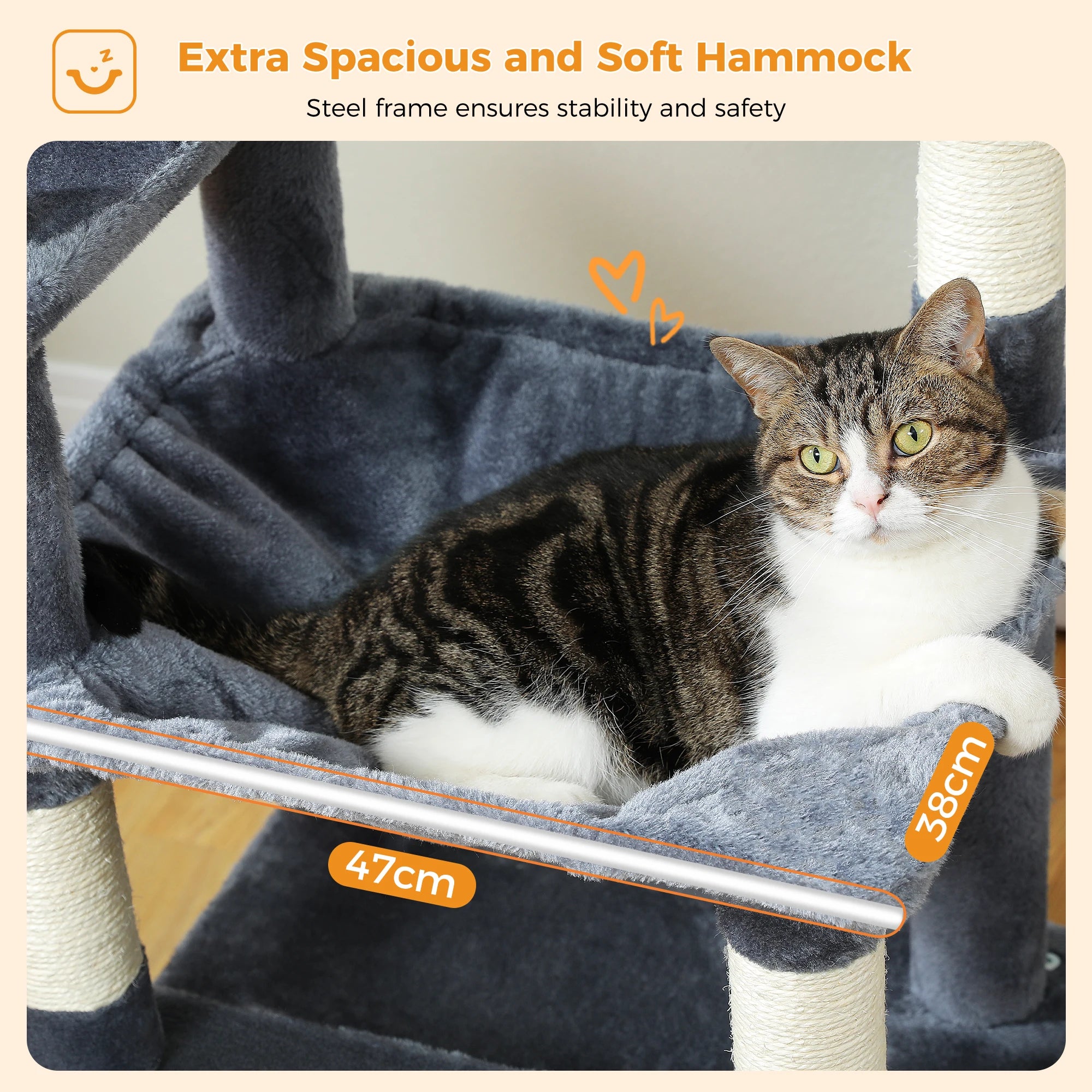Premium Multi-Level Cat Tower with Hammock