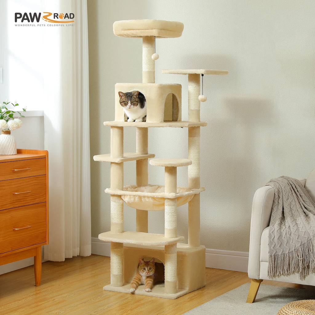 Premium Multi-Level Cat Tower with Hammock