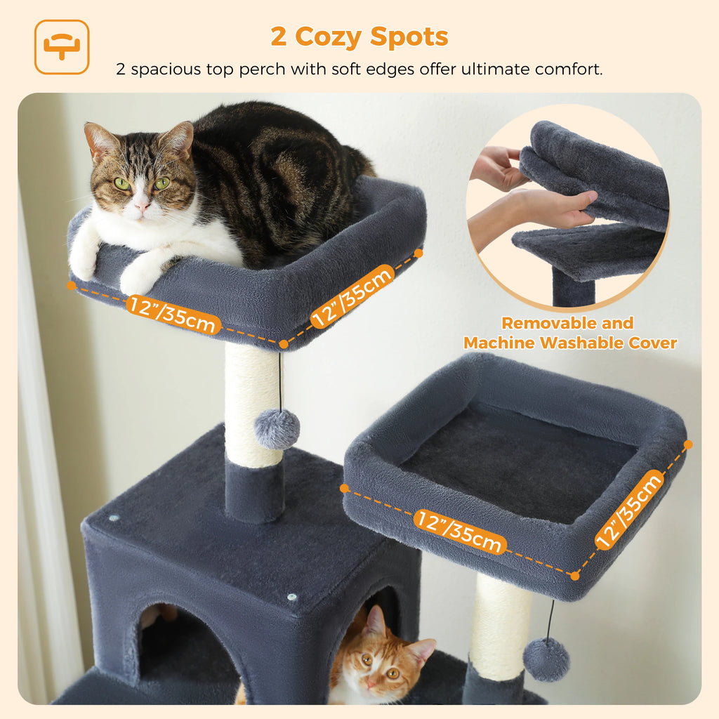 Premium Multi-Level Cat Tower with Hammock