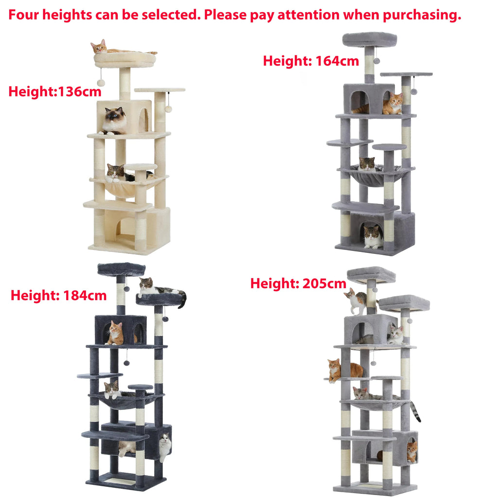 Premium Multi-Level Cat Tower with Hammock
