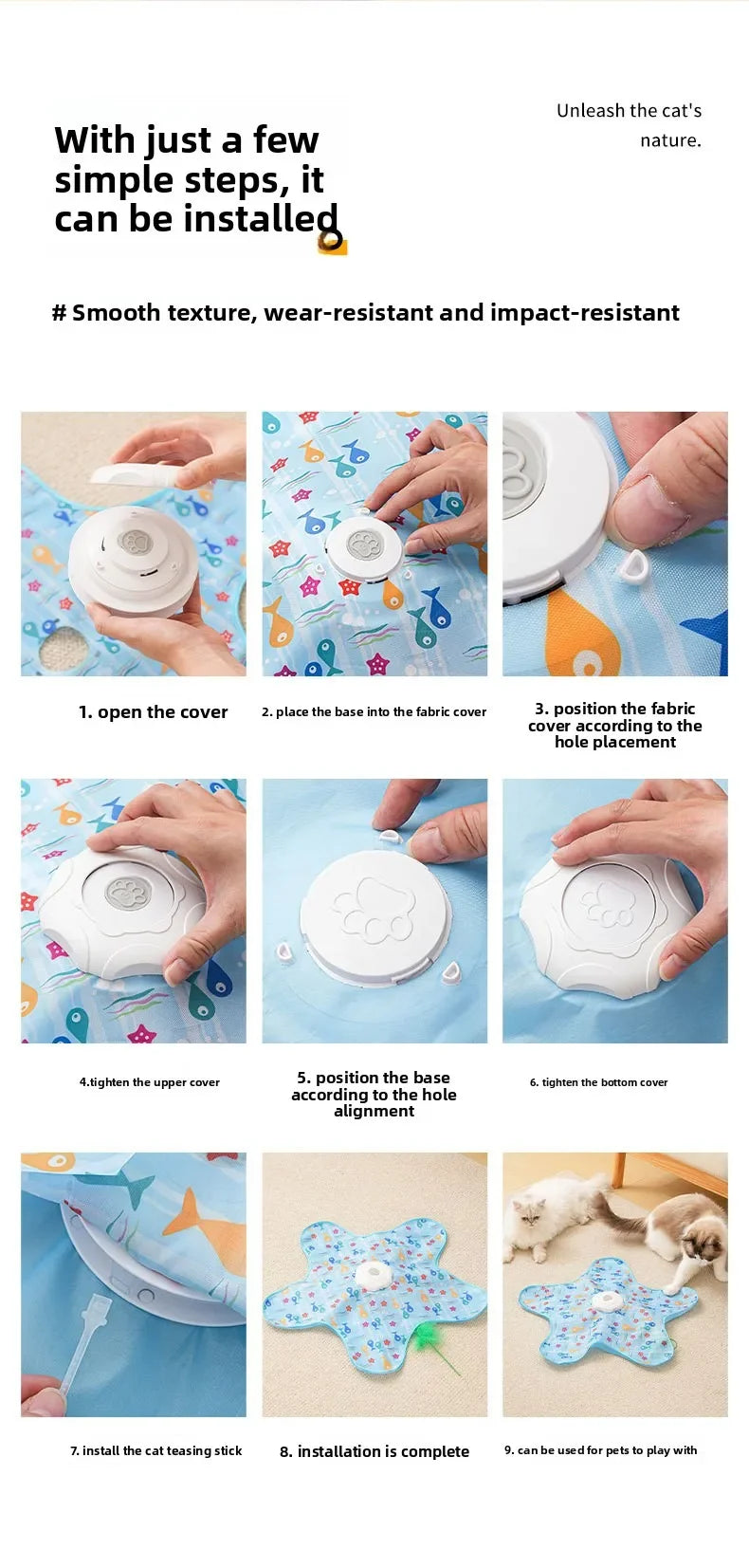 Automatic Spinning Teaser Toy for Cats