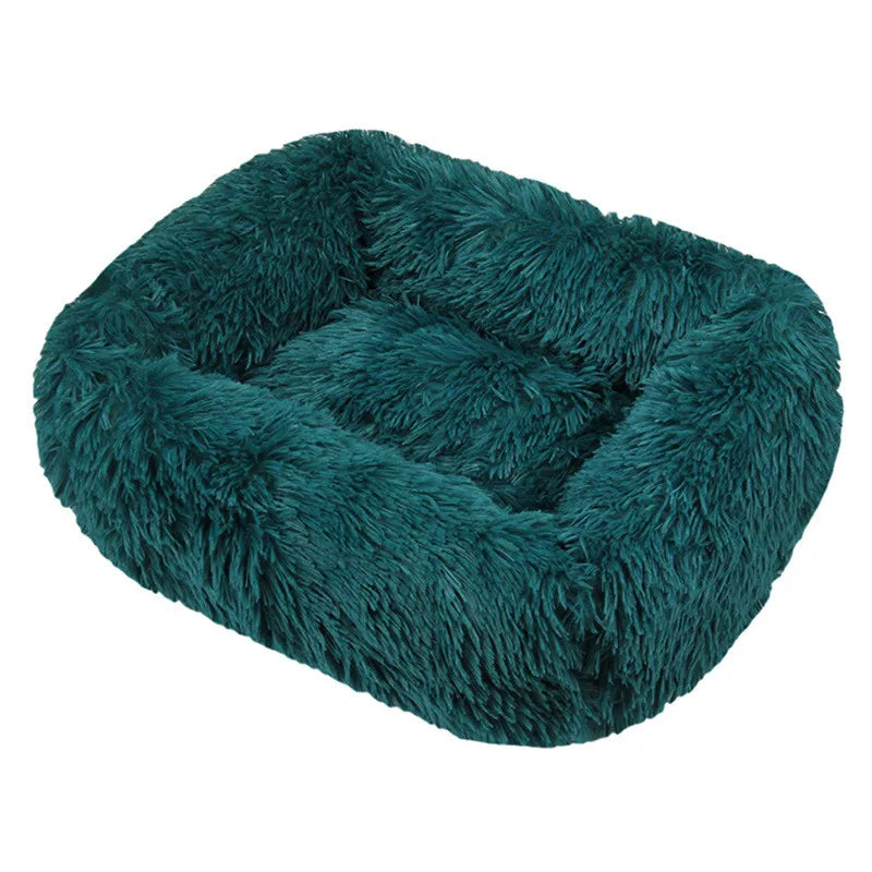 Plush Square Dog Bed – Anti-Anxiety