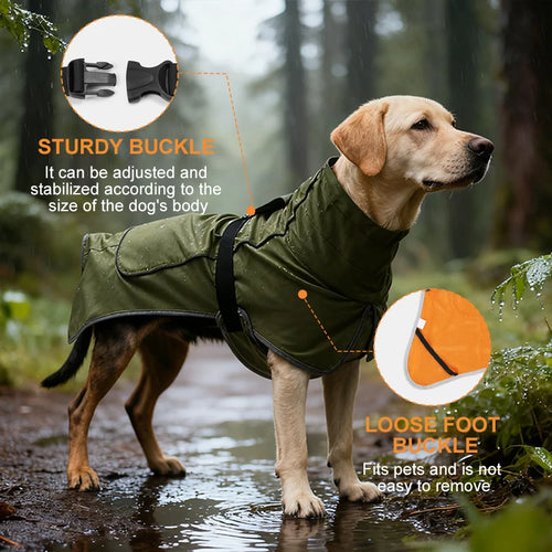Adjustable Dog Raincoat – Hooded