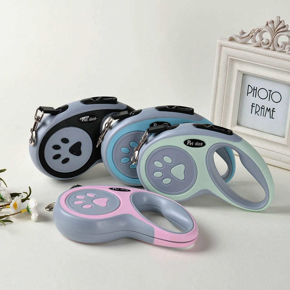 Auto-Retractable Nylon Dog Leash – 3m/5m