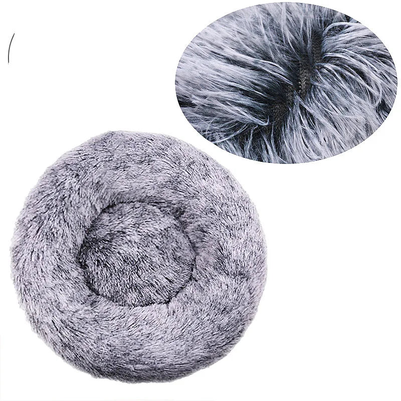 Calming Donut Pet Bed – Fluffy Cuddler