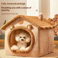 Dog House Style Pet Bed – Removable Cover