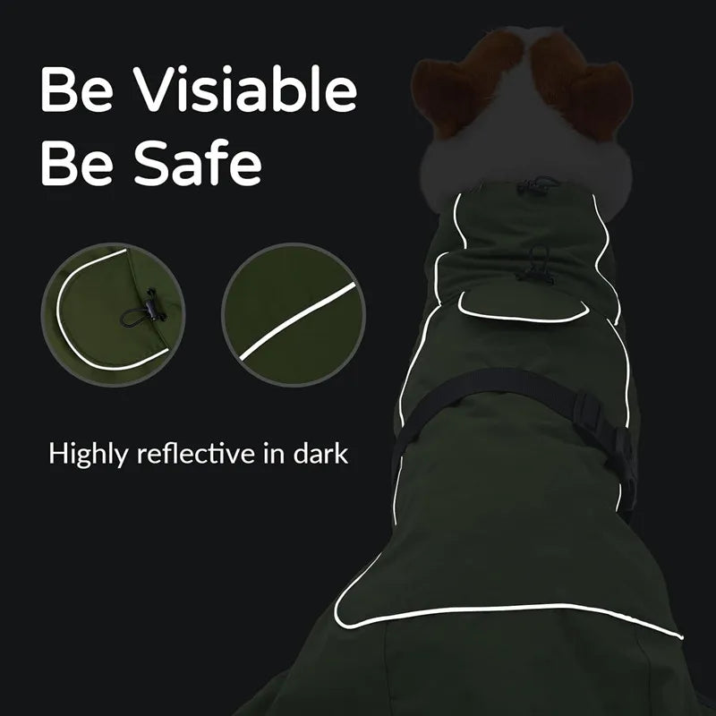 Adjustable Dog Raincoat – Hooded