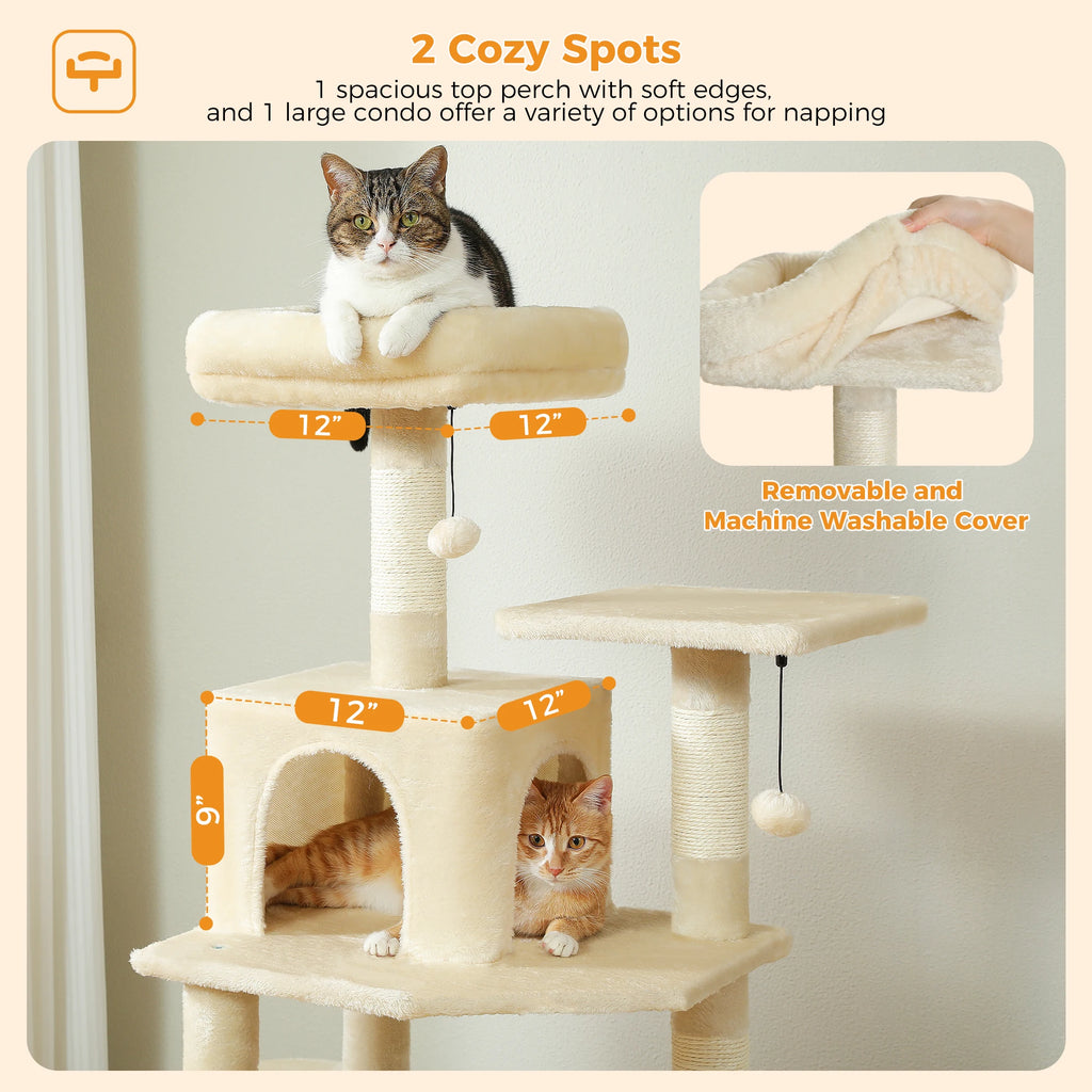 Premium Multi-Level Cat Tower with Hammock