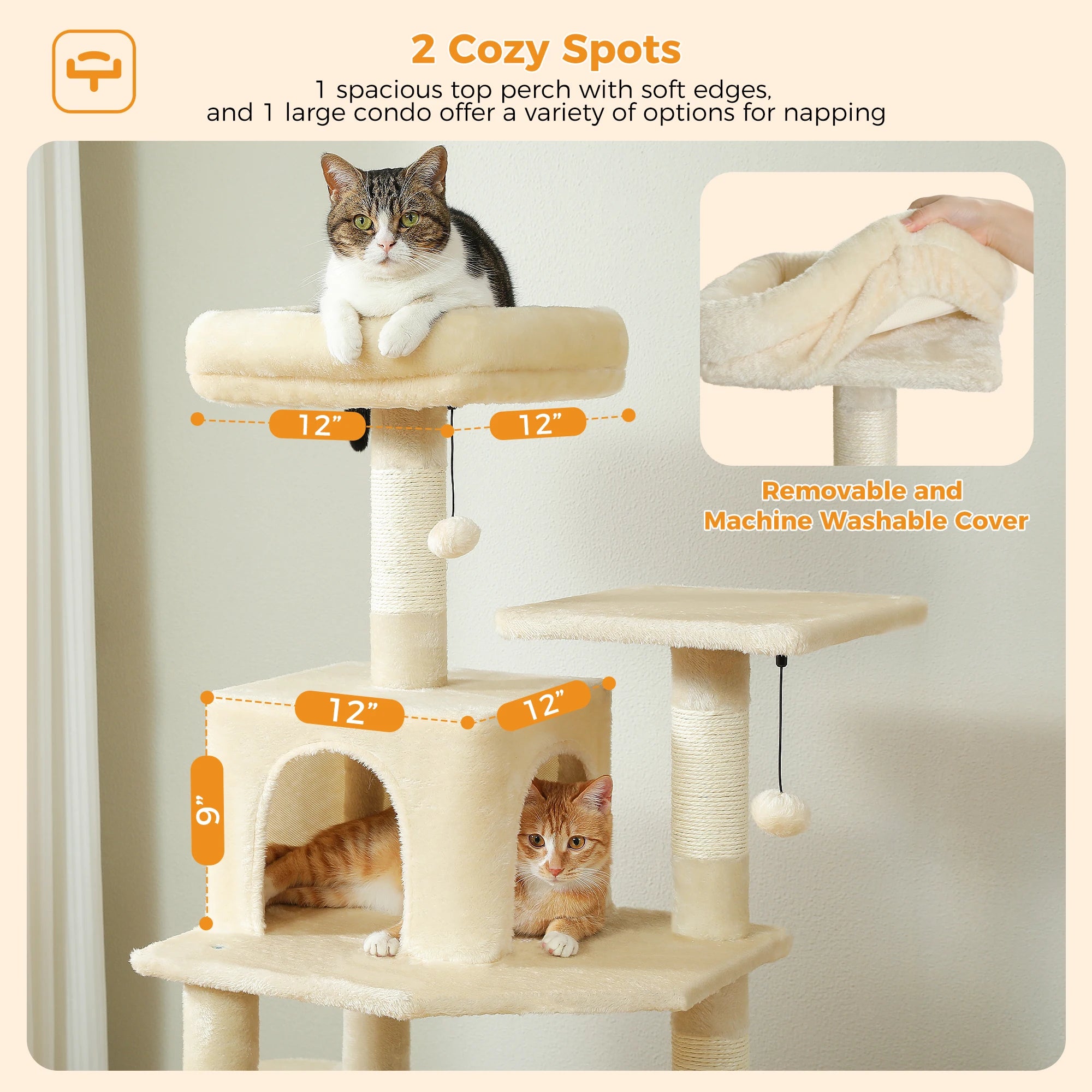 Premium Multi-Level Cat Tower with Hammock