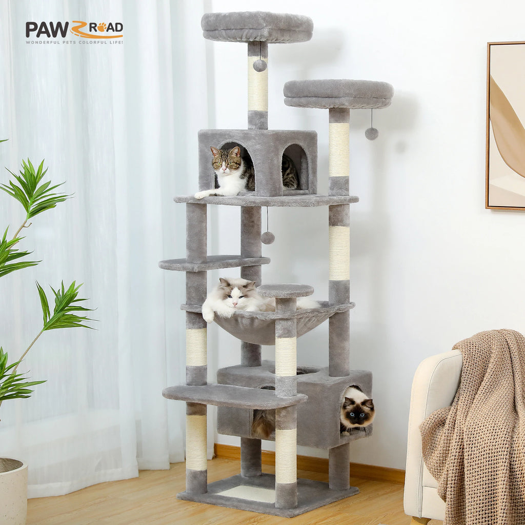 Premium Multi-Level Cat Tower with Hammock