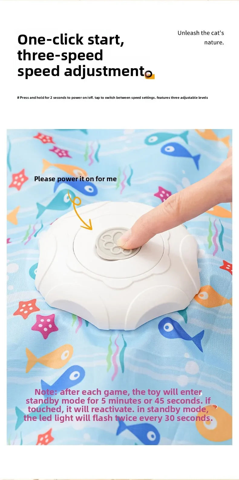 Automatic Spinning Teaser Toy for Cats