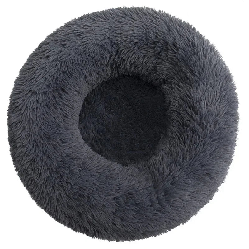 Calming Donut Pet Bed – Fluffy Cuddler