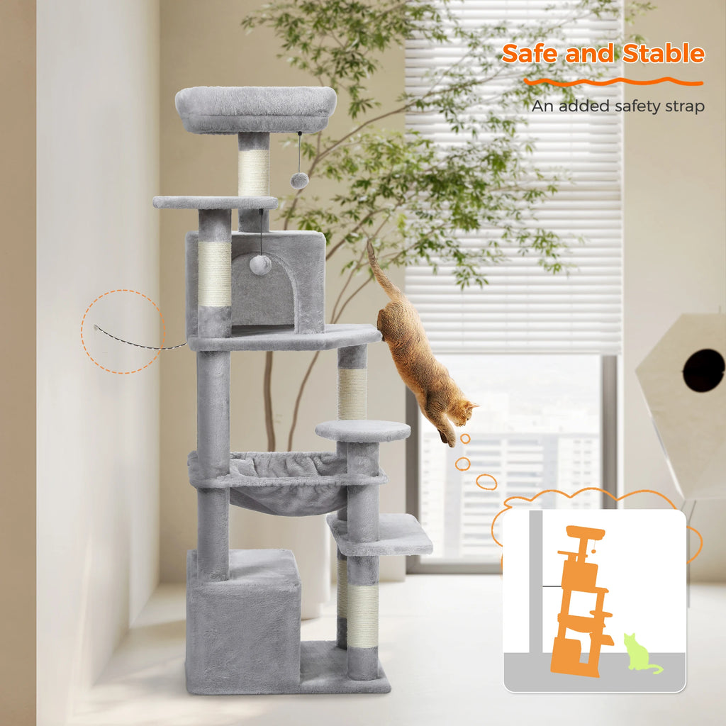 Premium Multi-Level Cat Tower with Hammock