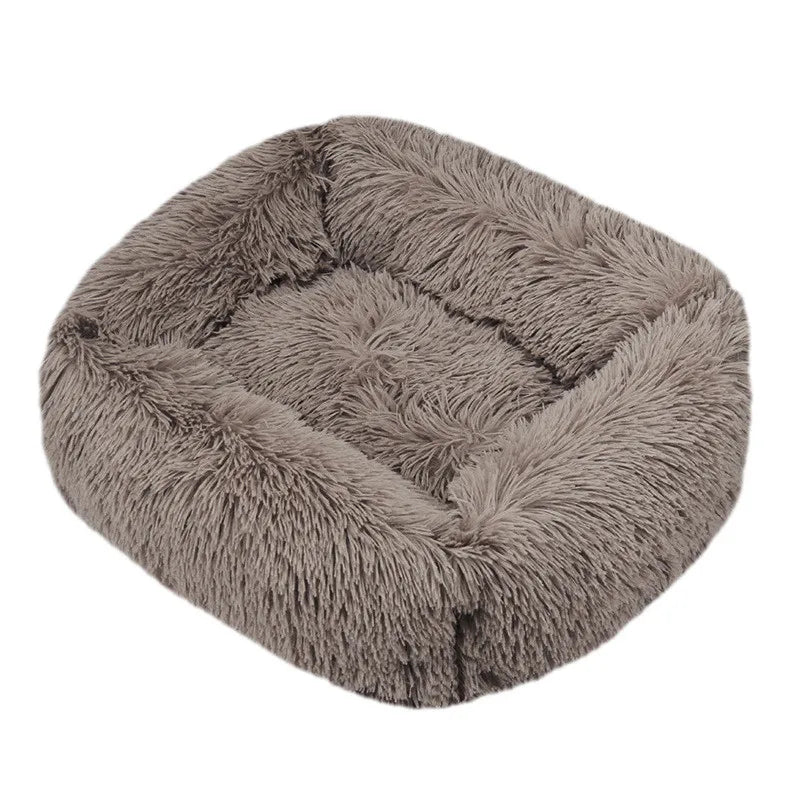 Plush Square Dog Bed – Anti-Anxiety