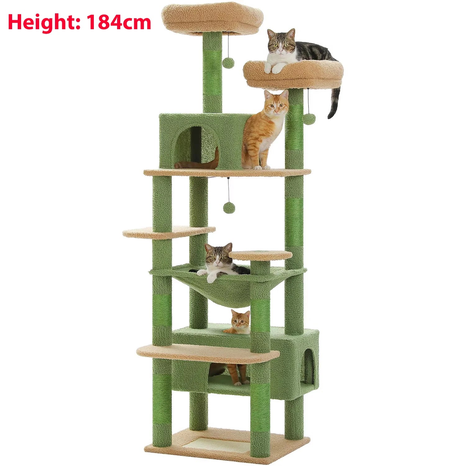 Premium Multi-Level Cat Tower with Hammock