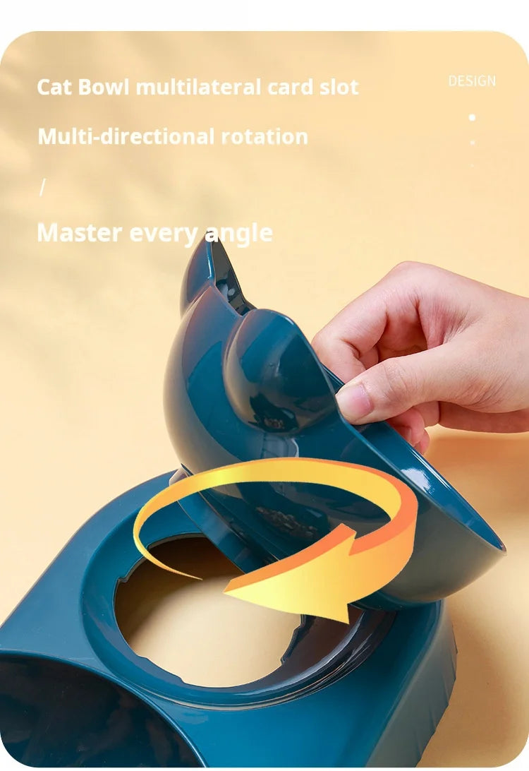3-in-1 Tilted Bowl Set with Water Feeder