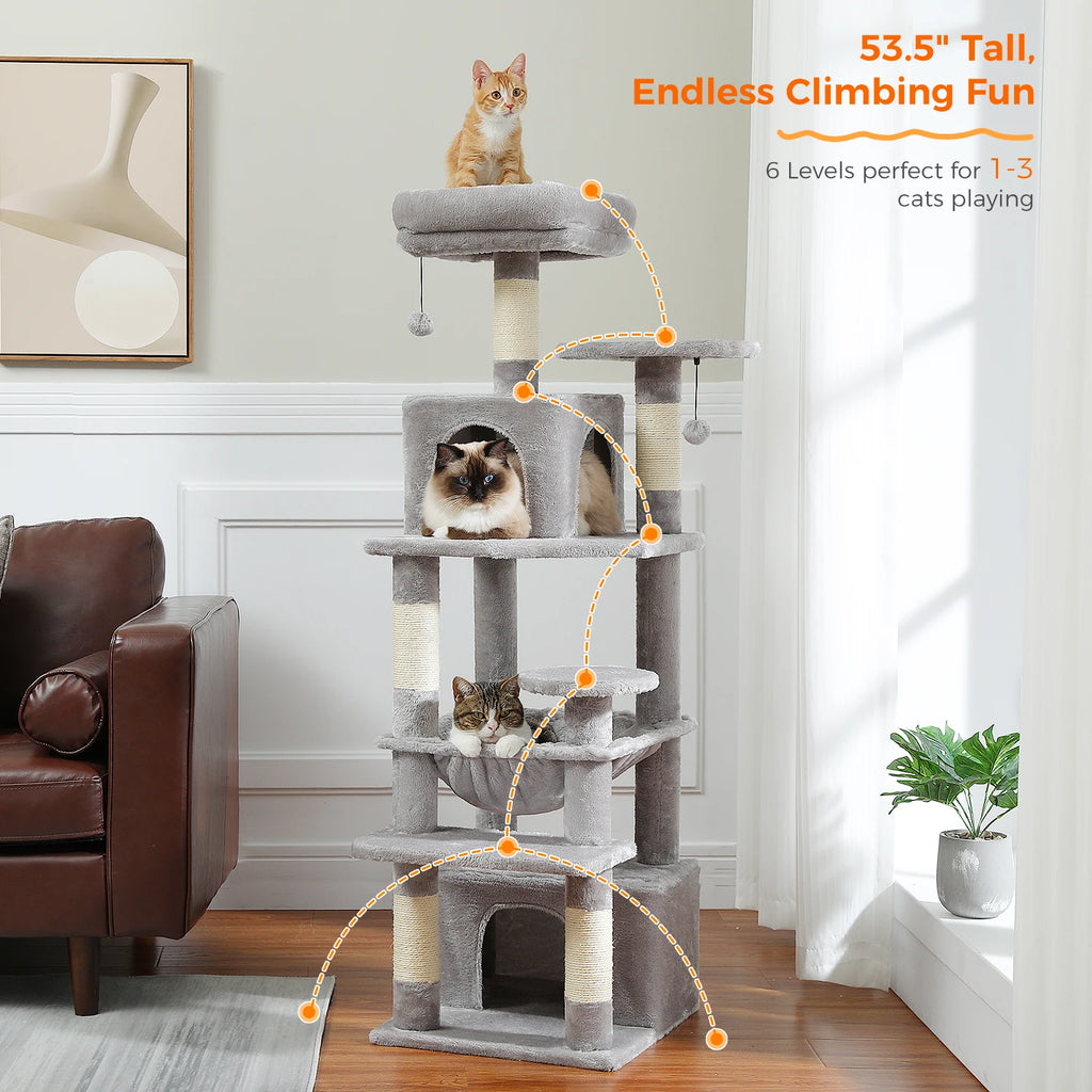 Premium Multi-Level Cat Tower with Hammock