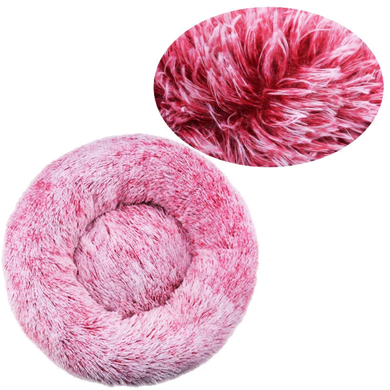 Calming Donut Pet Bed – Fluffy Cuddler