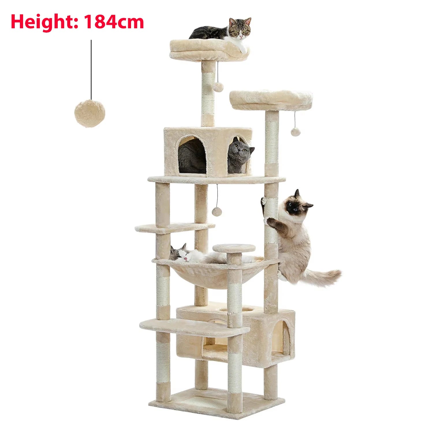 Premium Multi-Level Cat Tower with Hammock