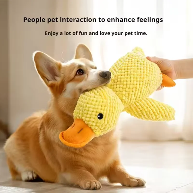 Squeaky Duck Plush Dog Toy
