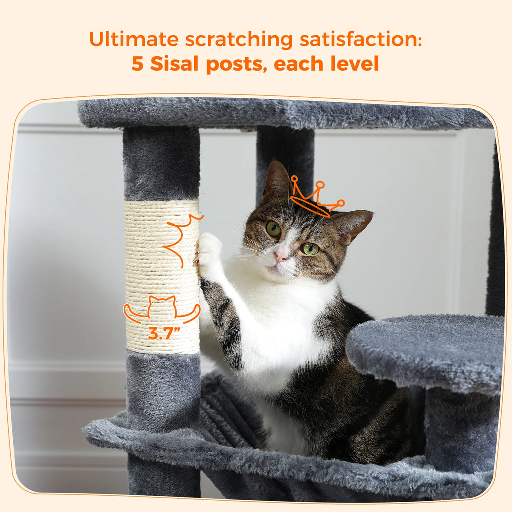 Premium Multi-Level Cat Tower with Hammock