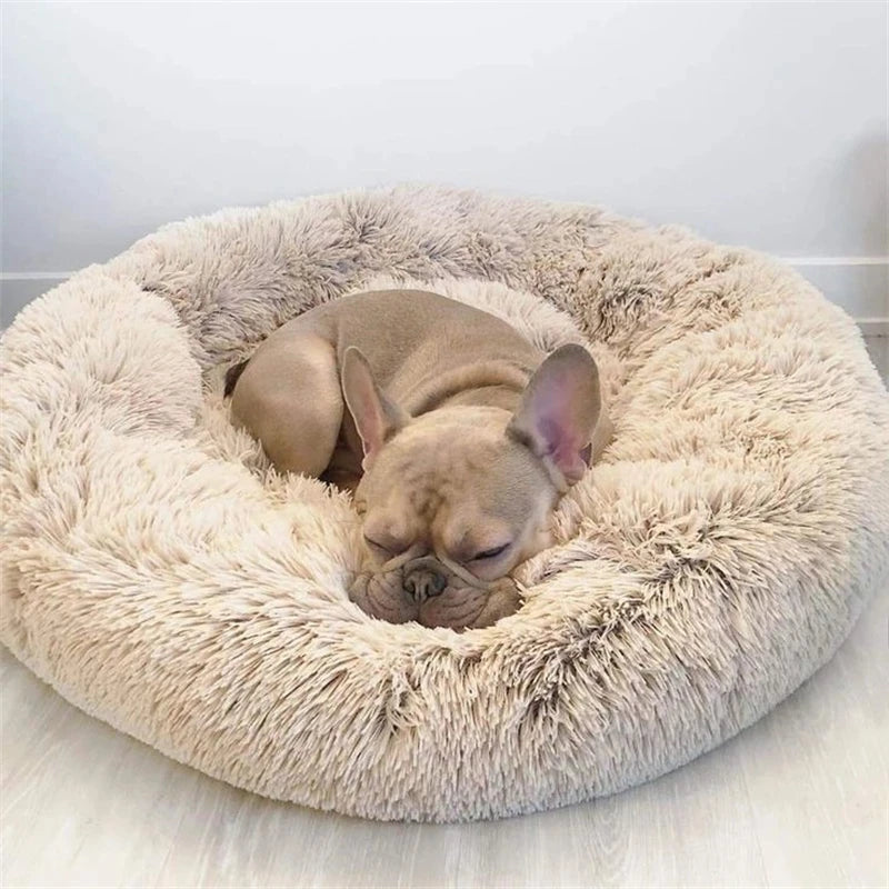 Calming Donut Pet Bed – Fluffy Cuddler