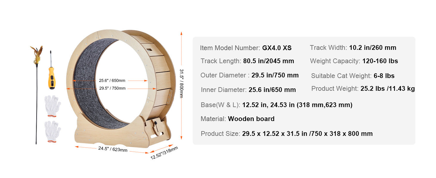Wooden Cat Exercise Wheel – Indoor Fitness