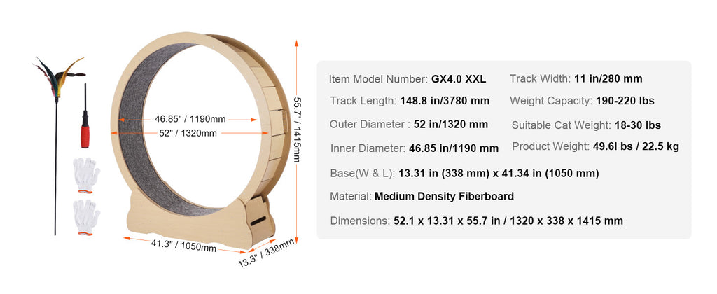 Wooden Cat Exercise Wheel – Indoor Fitness