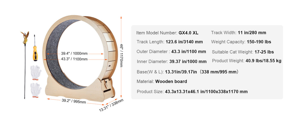 Wooden Cat Exercise Wheel – Indoor Fitness