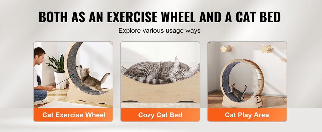 Wooden Cat Exercise Wheel – Indoor Fitness
